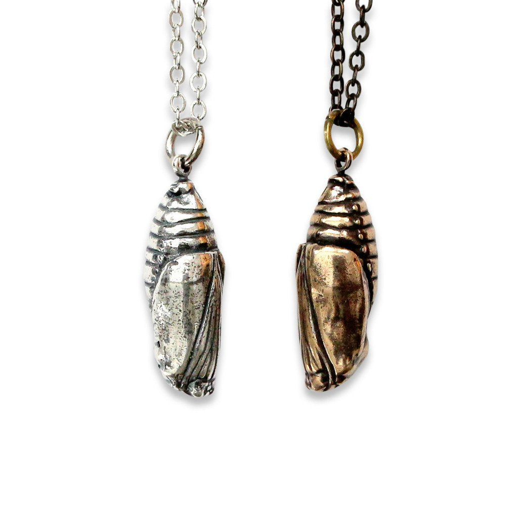 Butterfly Cocoon Pendant Necklace