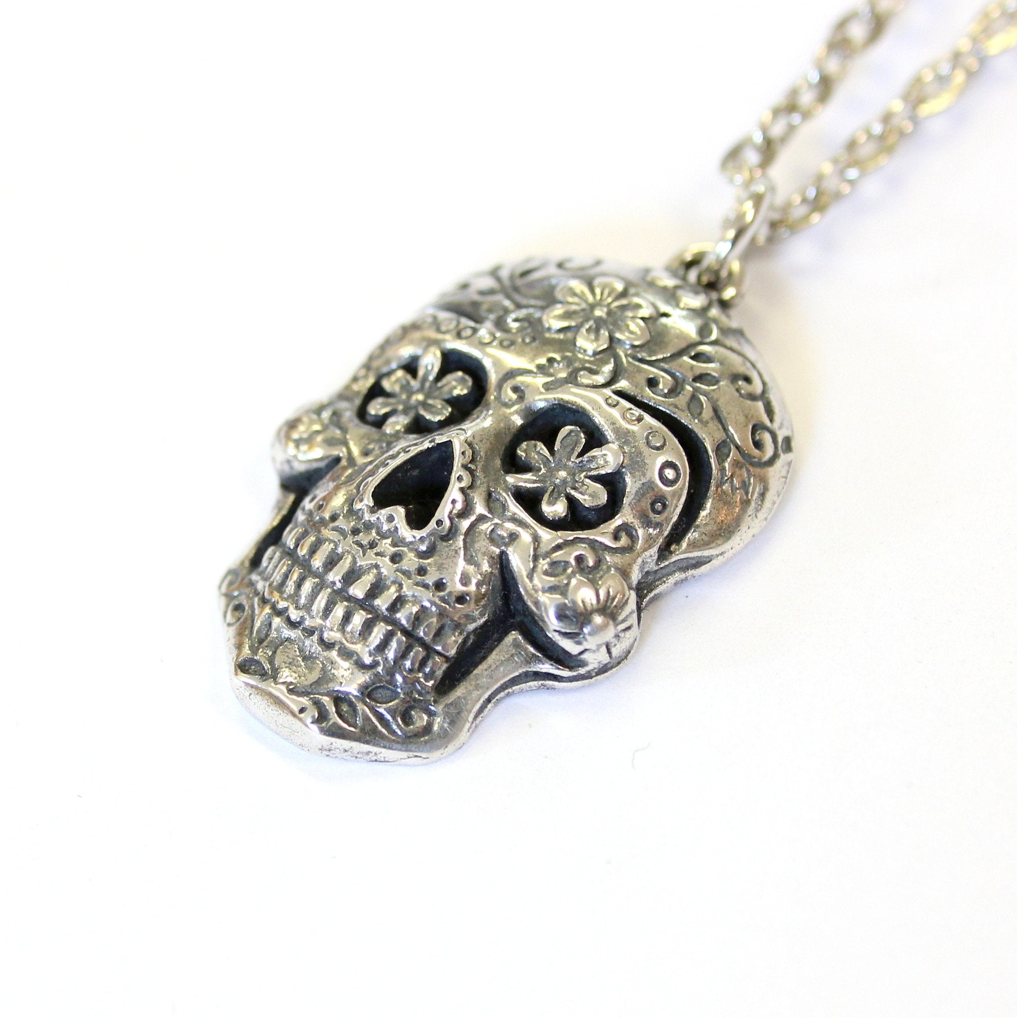 Sugar Skull Pendant Necklace