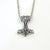 Ladies Mjolnir Necklace Ladies Thors Hammer in Solid Sterling Silver