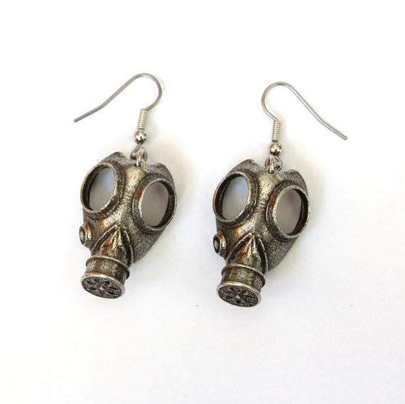Gas Mask Earrings