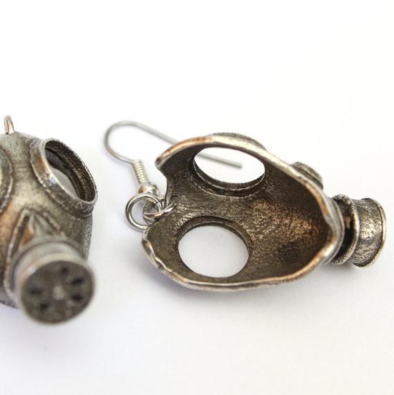 Gas Mask Earrings