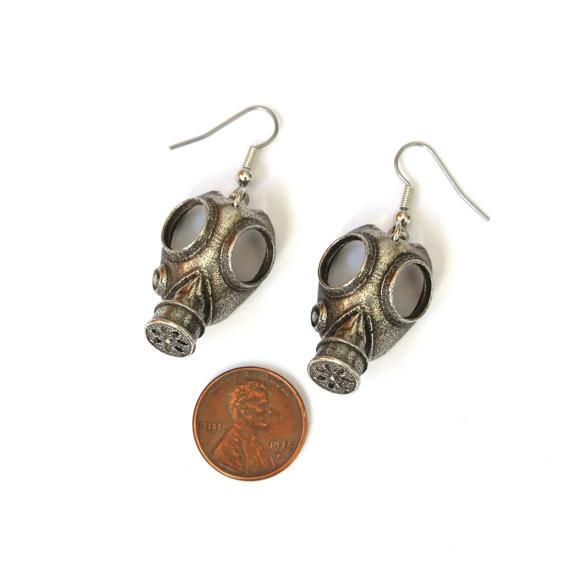 Gas Mask Earrings