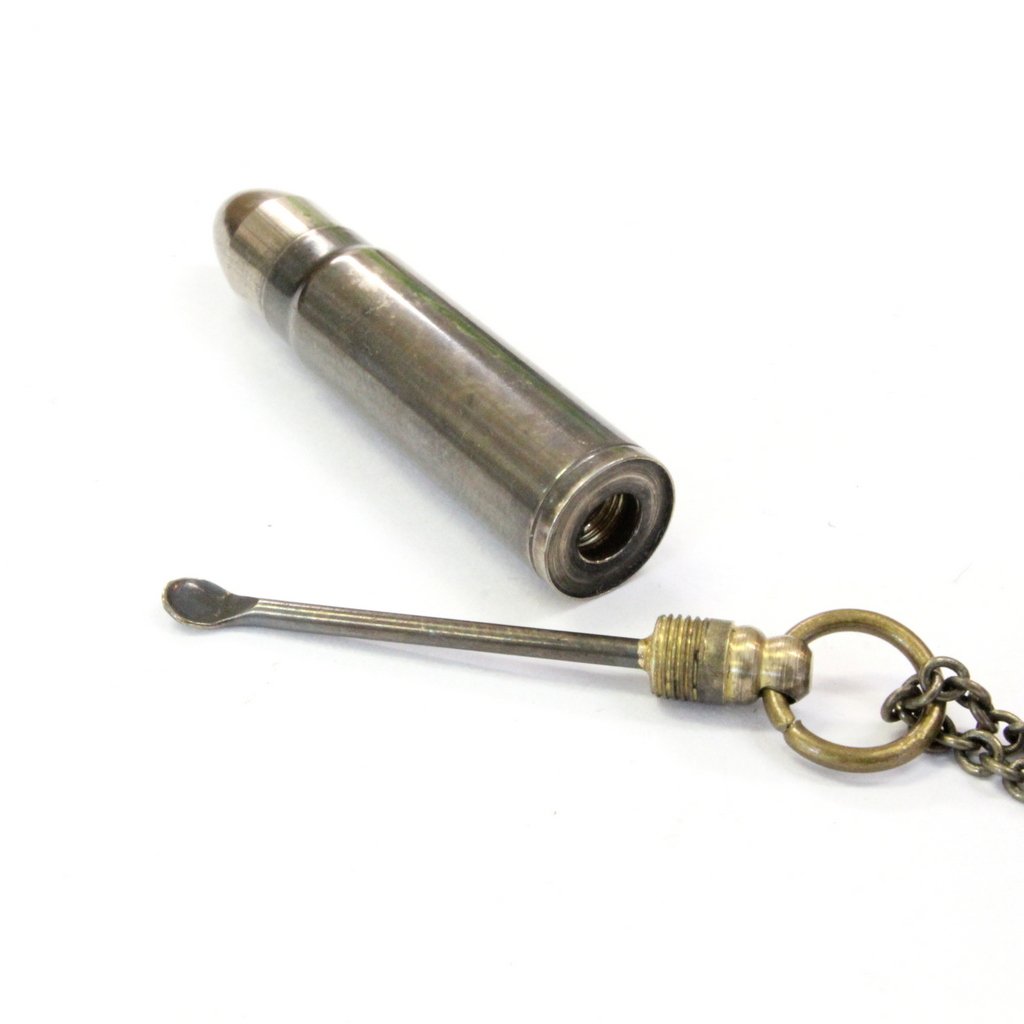 Bullet Spoon Canister Stash Necklace in Solid Brass