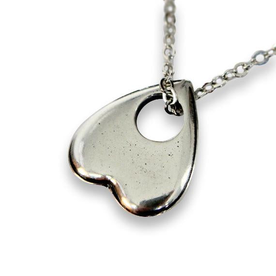 Tiny Heart Shaped Ouija Planchette Pendant Necklace