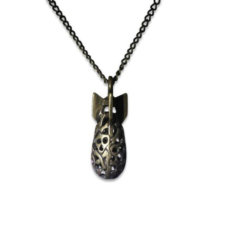 Skull Bomb Pendant Necklace