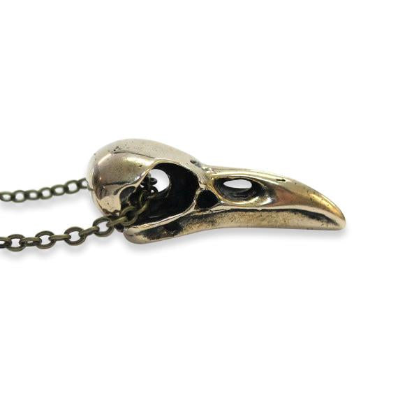 Raven Skull Pendant Necklace