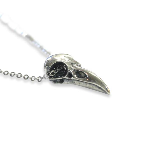 Raven Skull Pendant Necklace