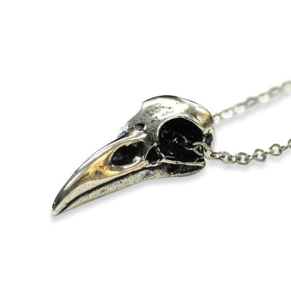 Raven Skull Pendant Necklace