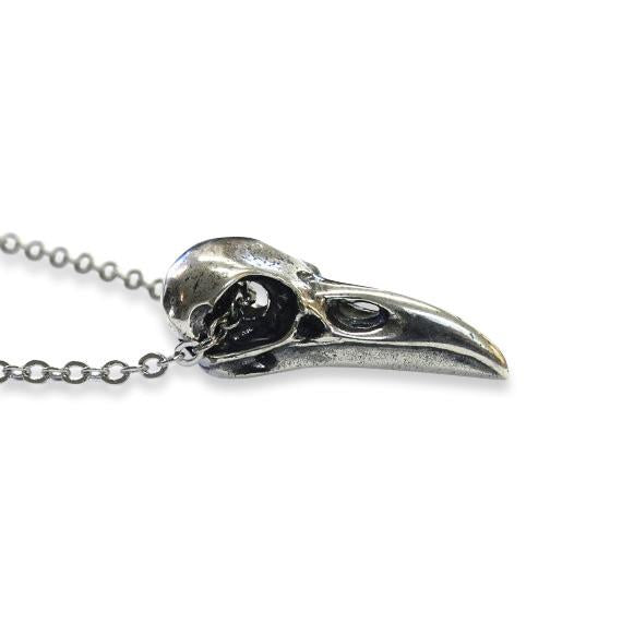 Raven Skull Pendant Necklace