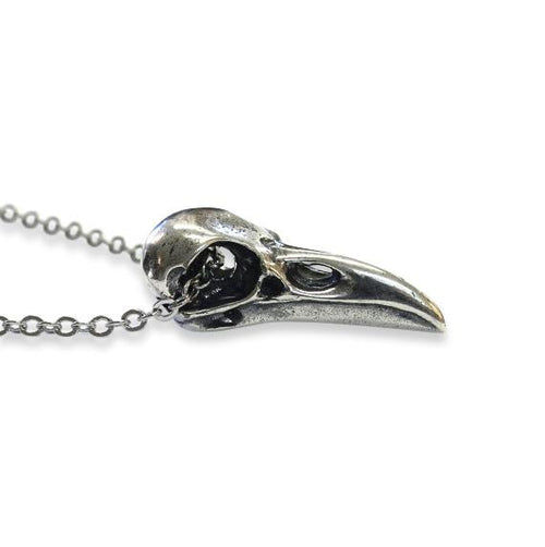 Raven Skull Pendant Necklace