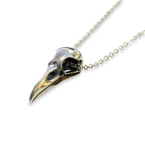 Raven Skull Pendant Necklace