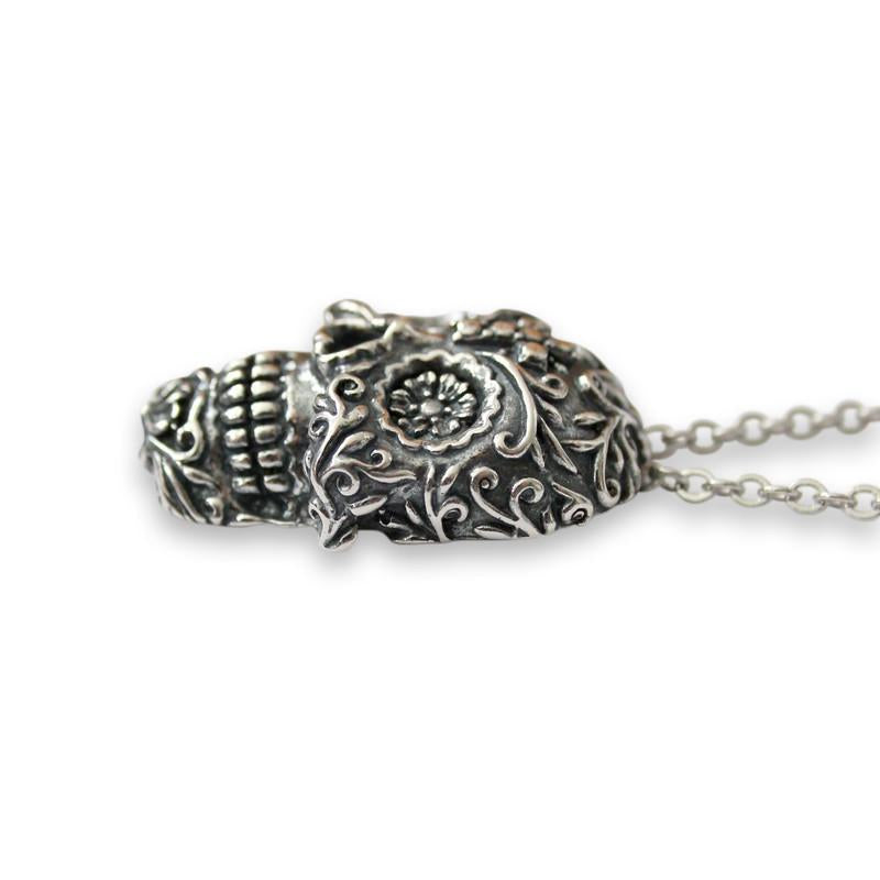 Sugar Skull Necklace Pony Tail Holder