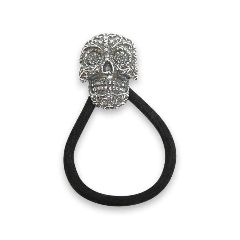 Sugar Skull Necklace Pony Tail Holder