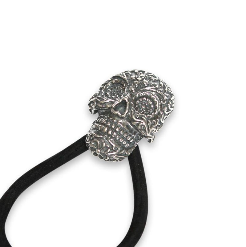 Sugar Skull Necklace Pony Tail Holder