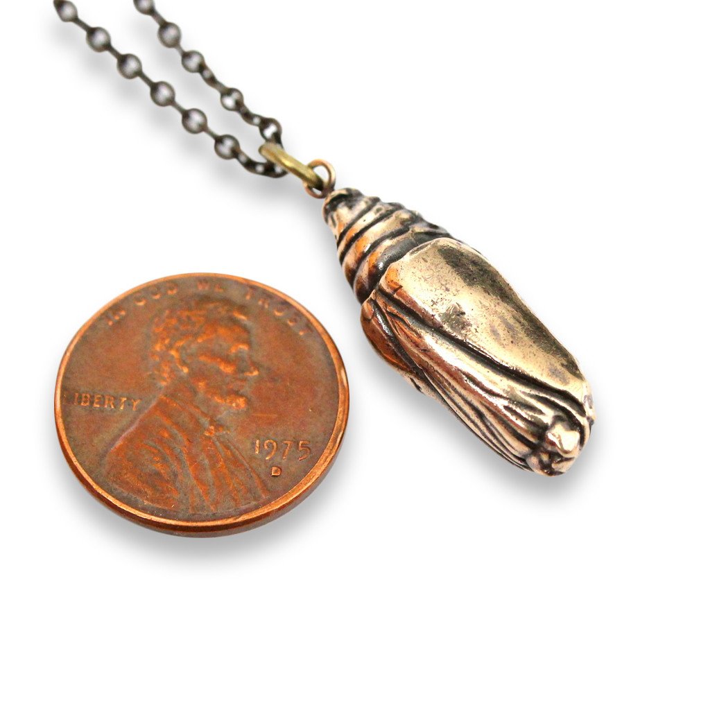 Butterfly Cocoon Pendant Necklace