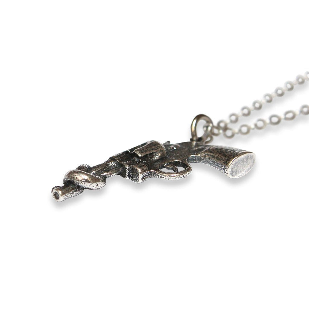 Knotted Gun Non-Violence Pendant Necklace