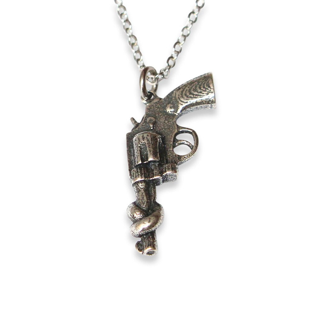 Knotted Gun Non-Violence Pendant Necklace