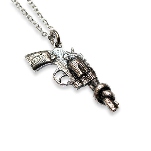 Knotted Gun Non-Violence Pendant Necklace