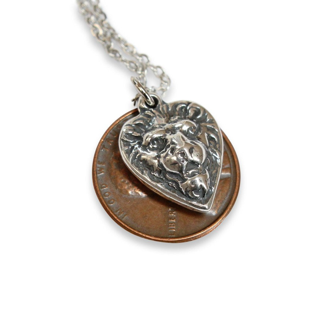 Lion Heart Pendant Necklace
