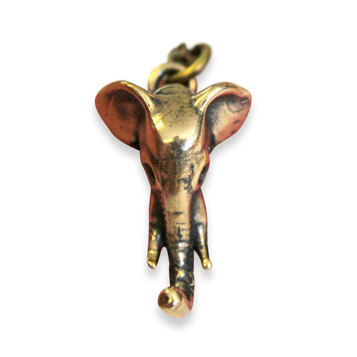 Tiny African Elephant Head Pendant Necklace