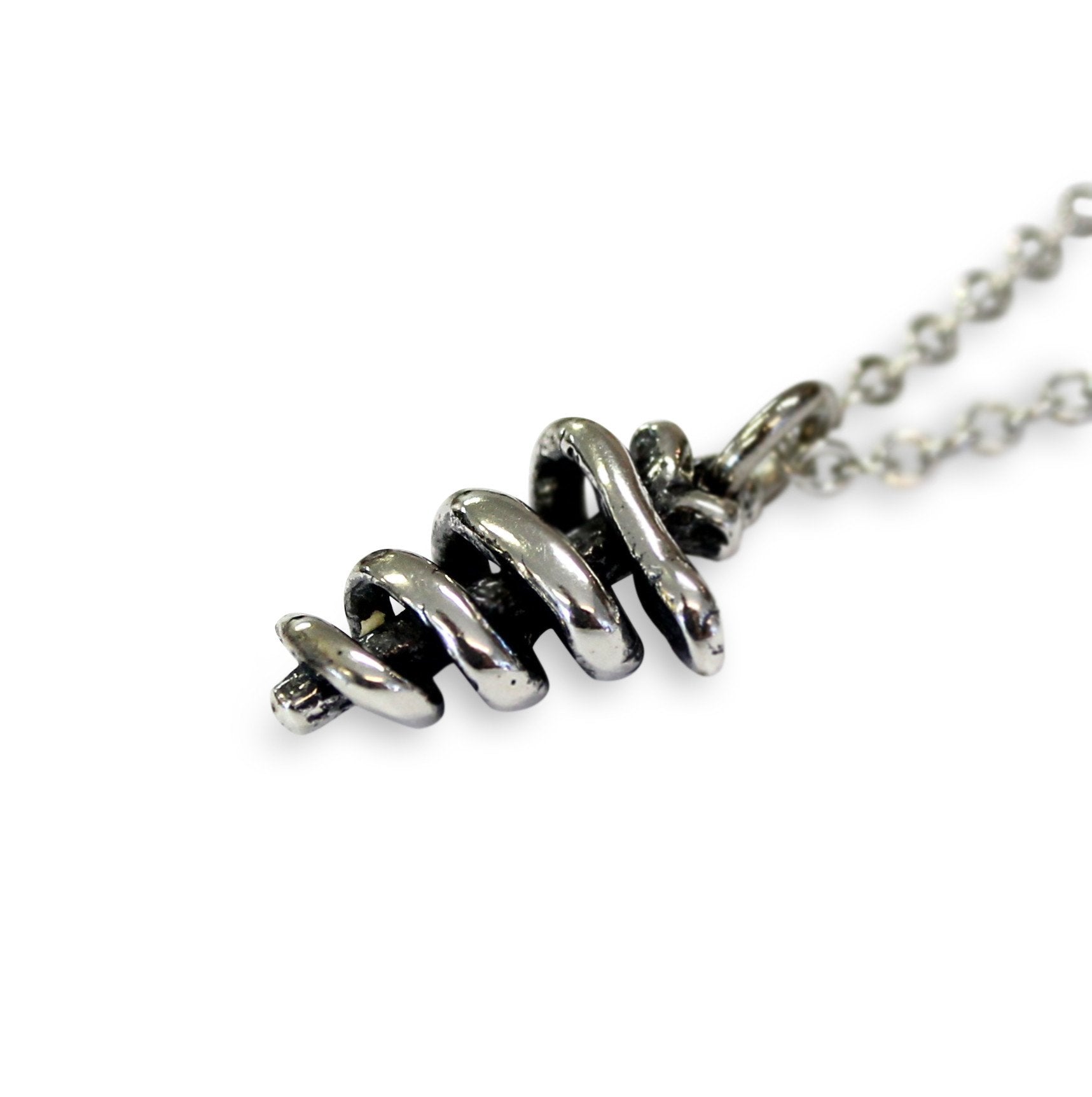 3D Sterling Silver Rod of Asclepius