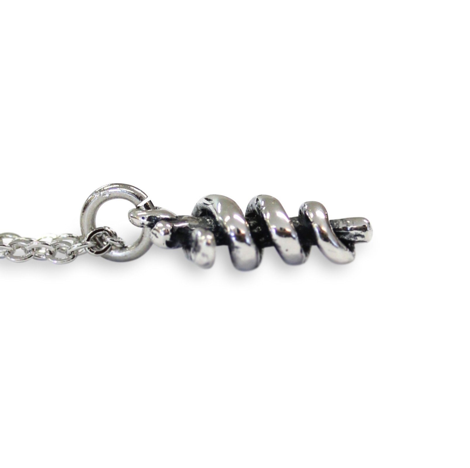 3D Sterling Silver Rod of Asclepius