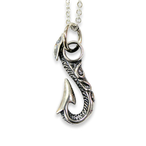 Fish Hook Pendant Necklace