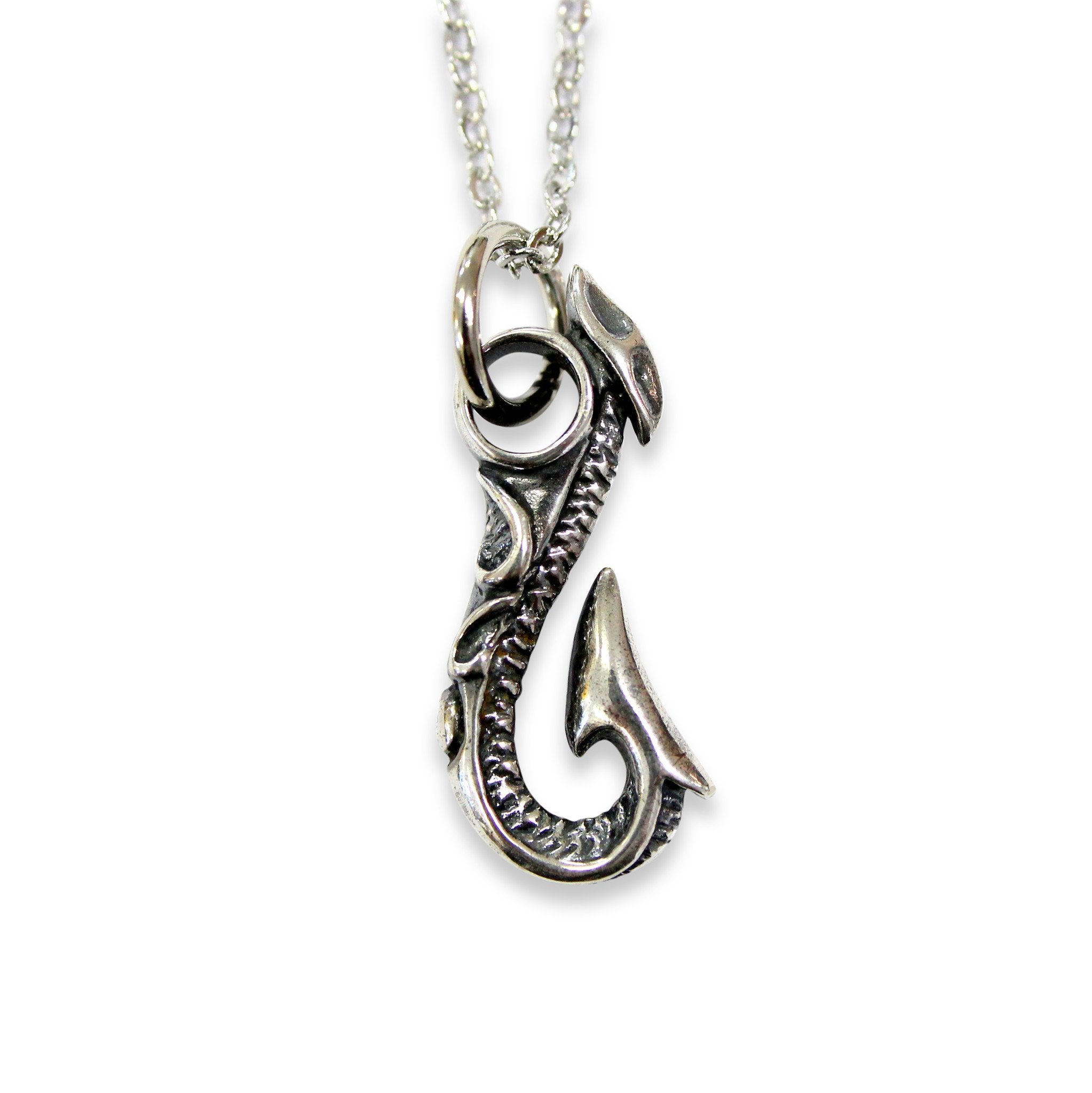 Fish Hook Pendant Necklace