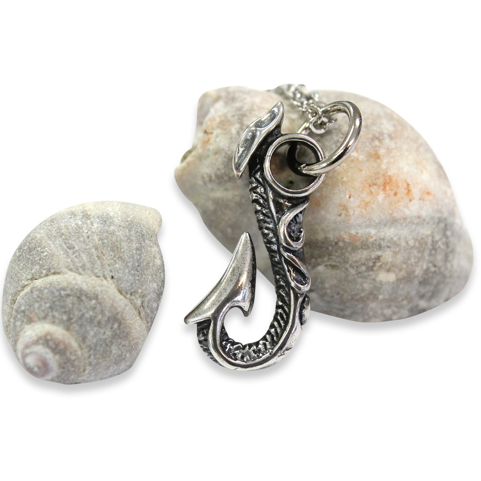 Fish Hook Pendant Necklace