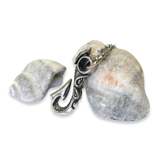 Fish Hook Pendant Necklace