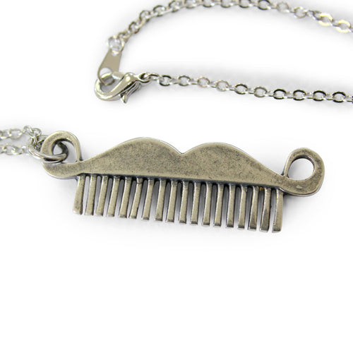 Moustache Comb Necklace