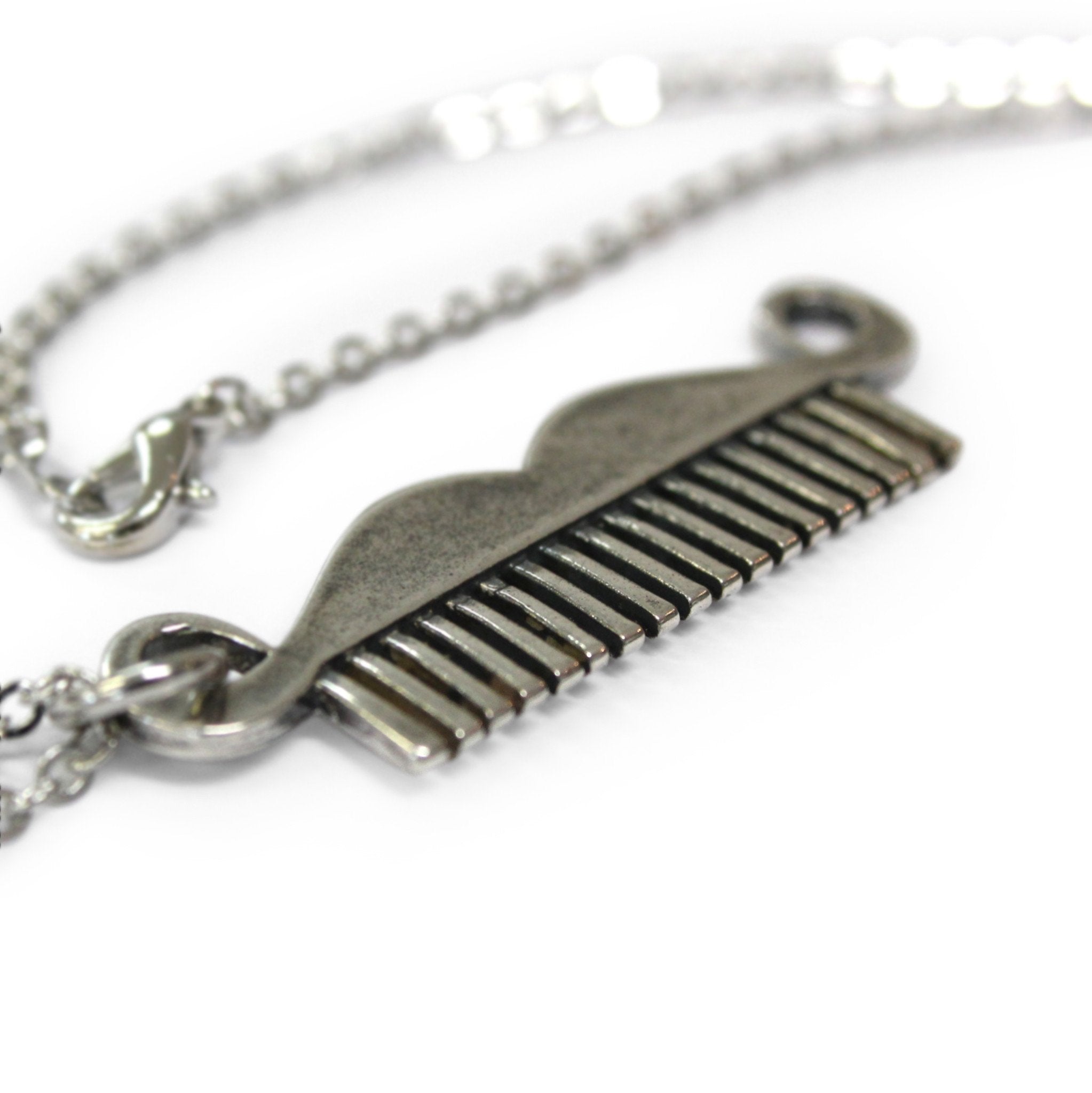 Moustache Comb Necklace