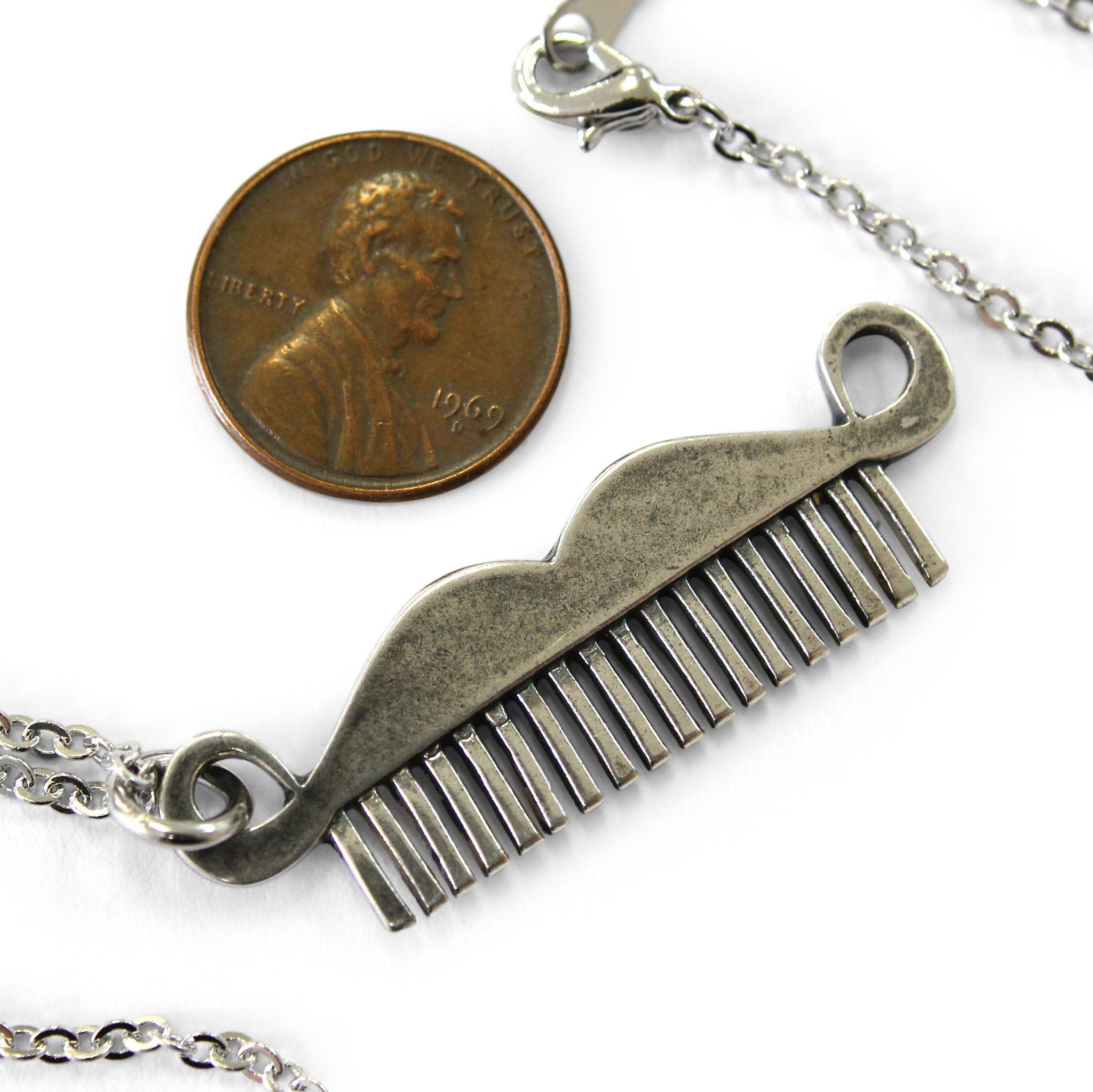 Moustache Comb Necklace