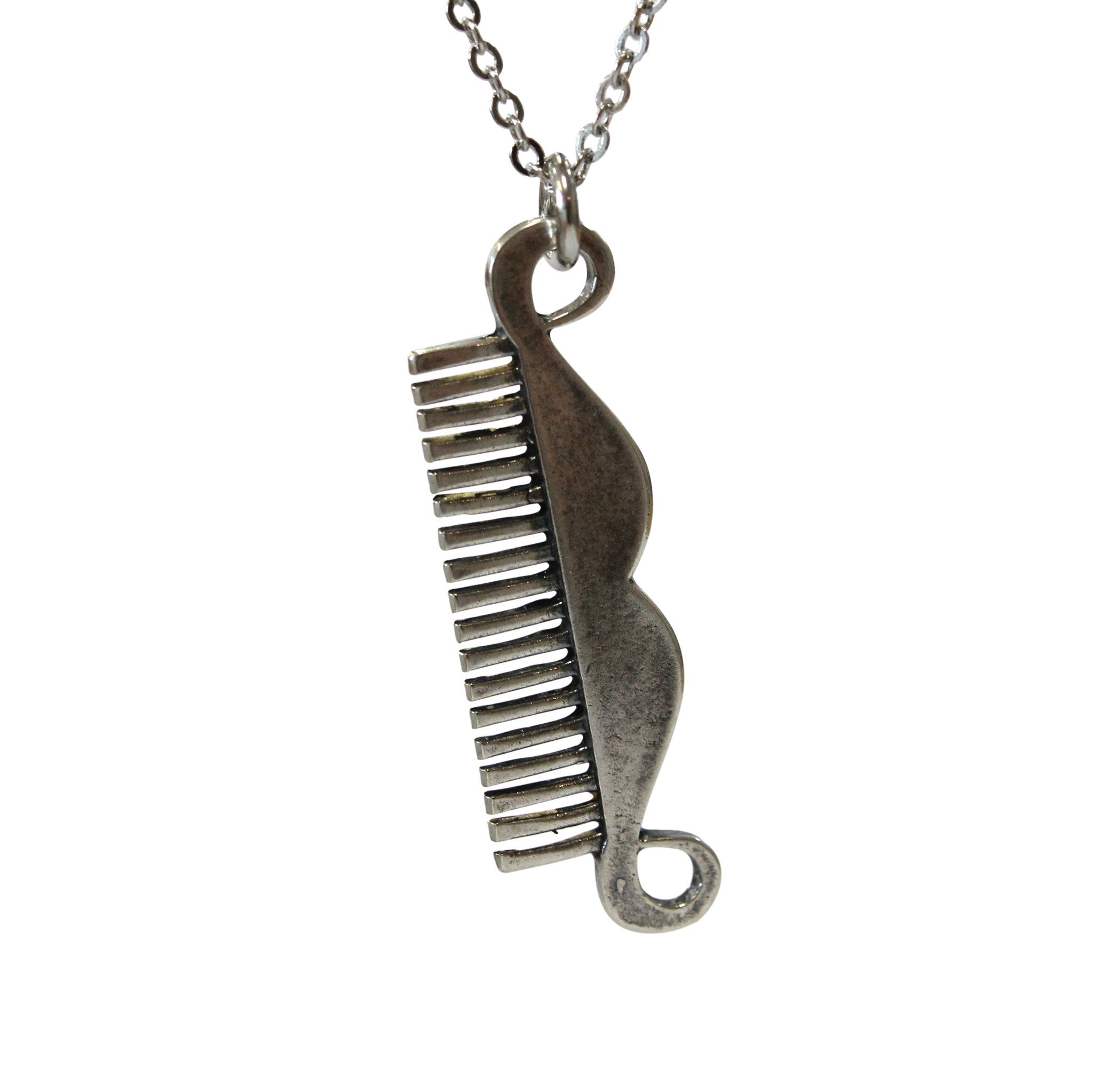 Moustache Comb Necklace