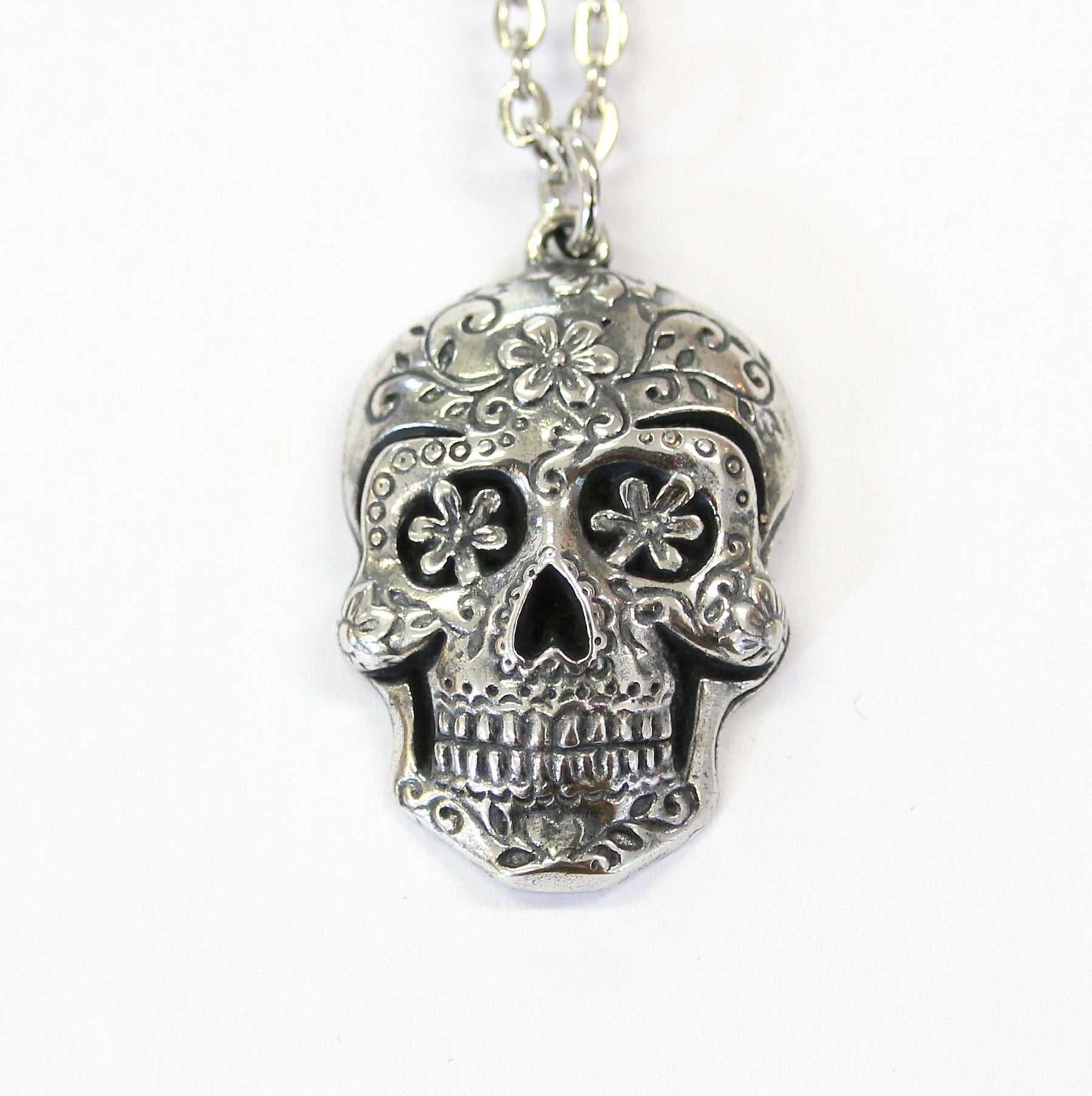 Sugar Skull Pendant Necklace