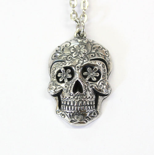 Sugar Skull Pendant Necklace