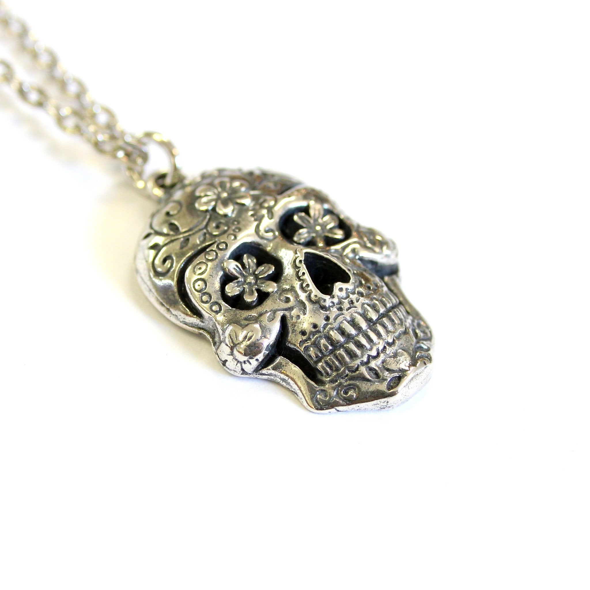 Sugar Skull Pendant Necklace