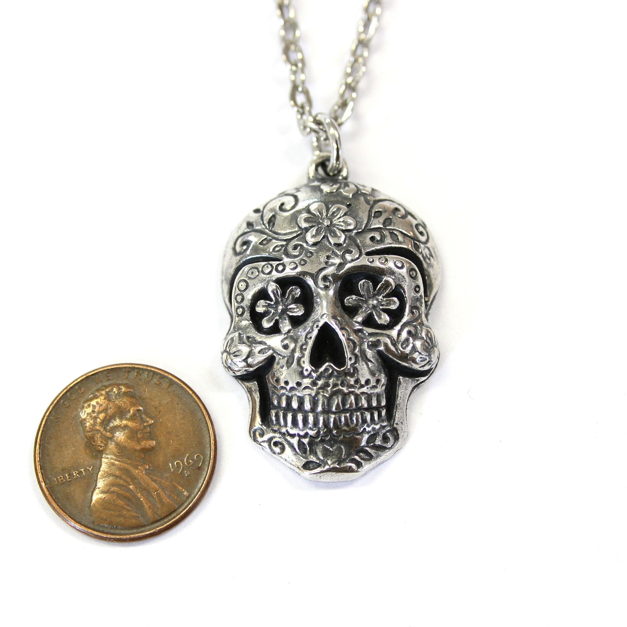 Sugar Skull Pendant Necklace