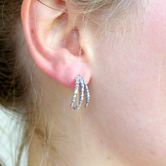 Raven Claw Stud Earrings