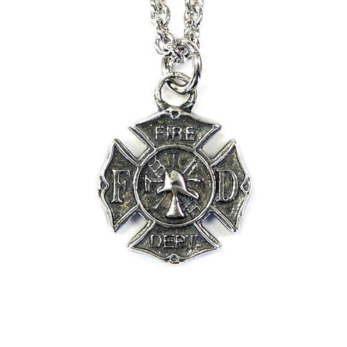 Firefighter Emblem Necklace Fire Dept. Pendant