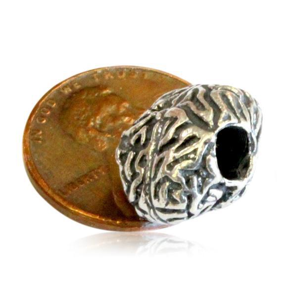 Anatomical Brain - 925 Sterling Silver European Style Charm Bead - Fits most Major Brands