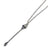 Sugar Skull Spoon Snuff Necklace Solid .925 Sterling Silver