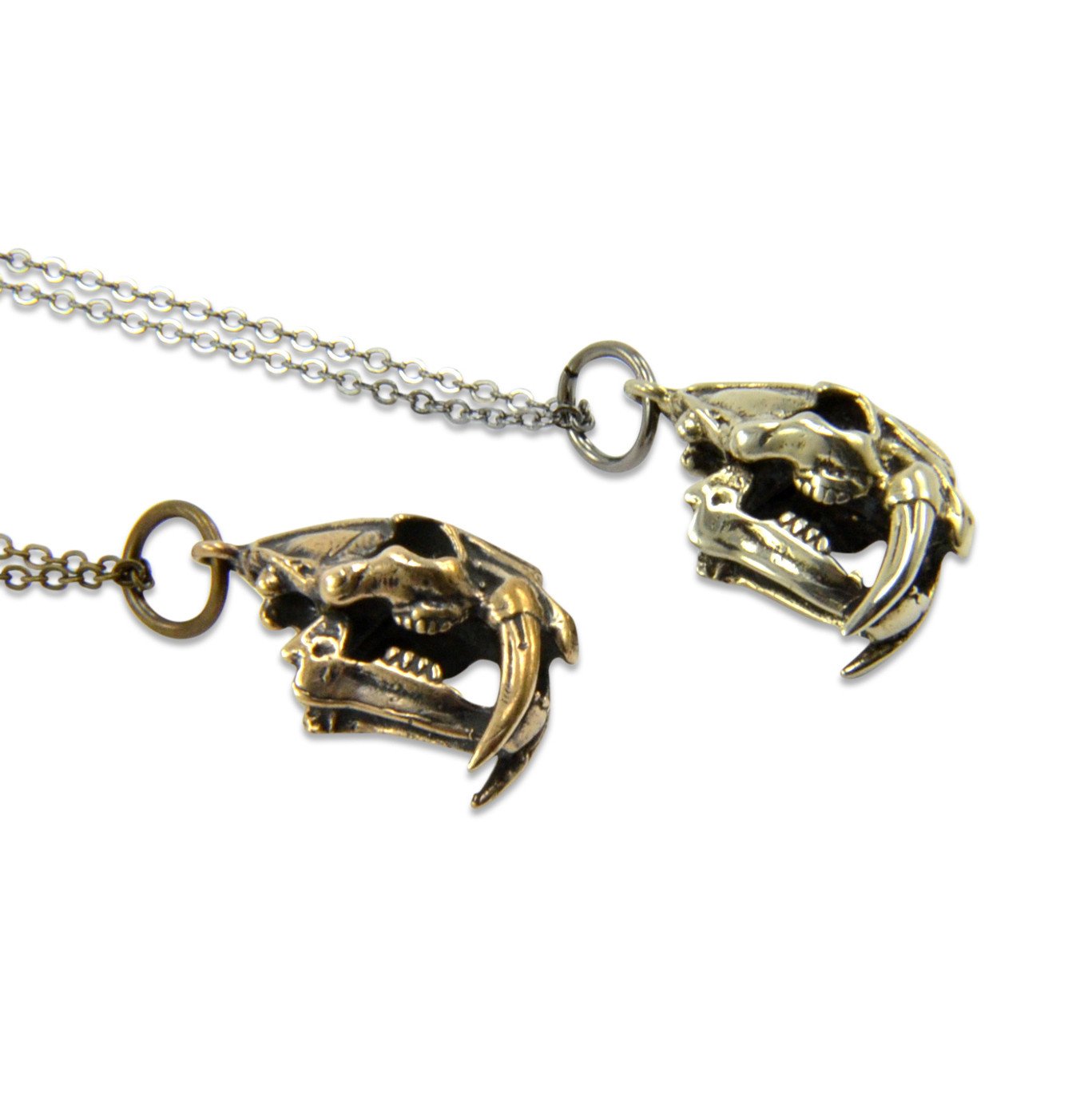 Saber Tooth Cat Skull Necklace