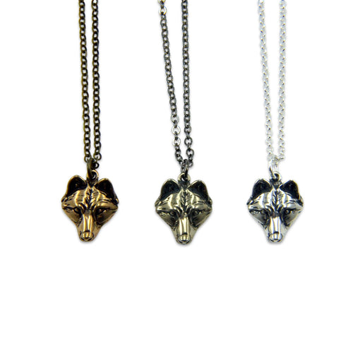 Little Wolf Face Necklace