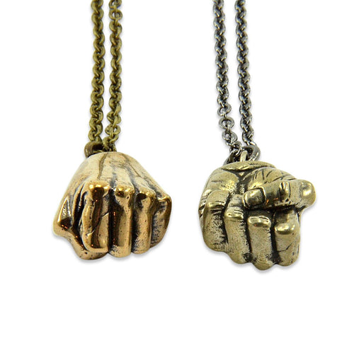 A Mans Hand - Clenched Fist Necklace