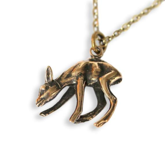 Deer Fawn Pendant Necklace