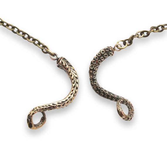 Double Octopus Tentacle Necklace