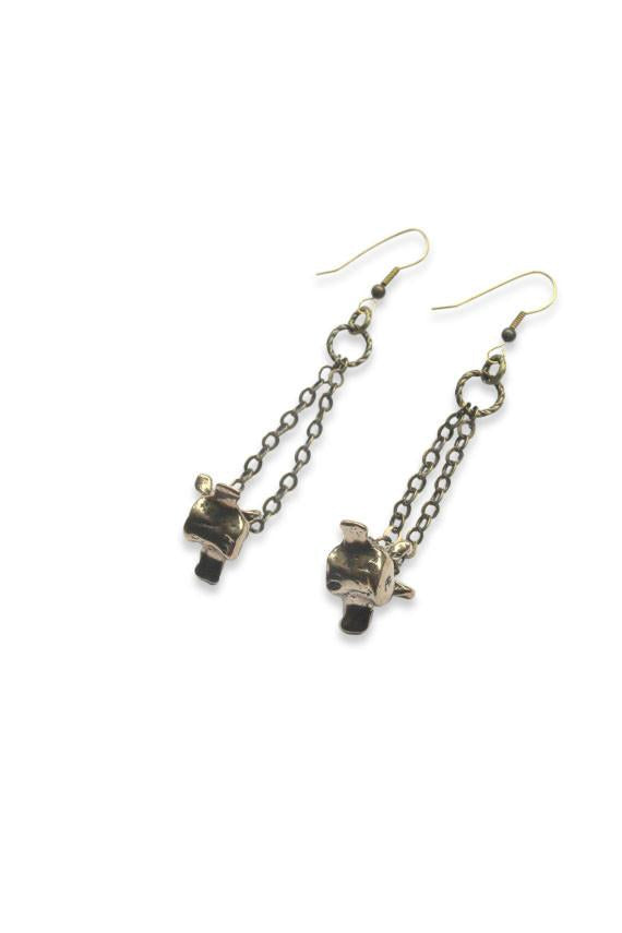 Fox Vertebrae Earrings - Primal Elegance - Moon Raven Designs