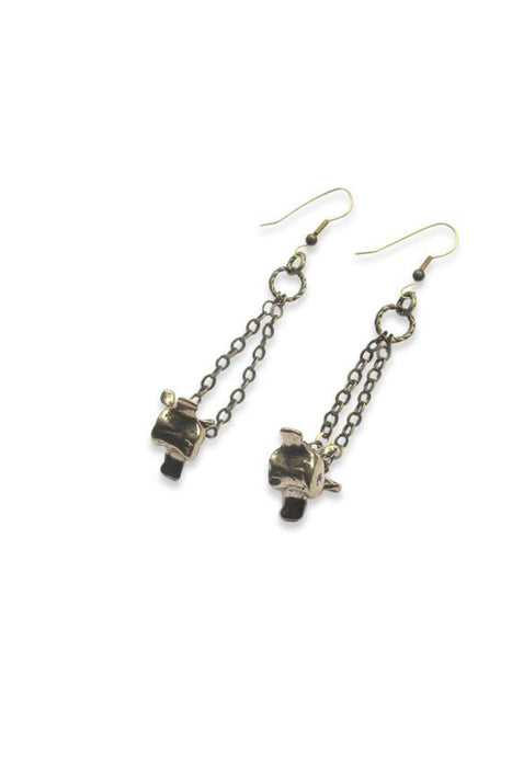 Fox Vertebrae Earrings - Primal Elegance - Moon Raven Designs