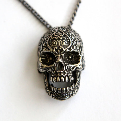 Sugar Skull Pendant Necklace